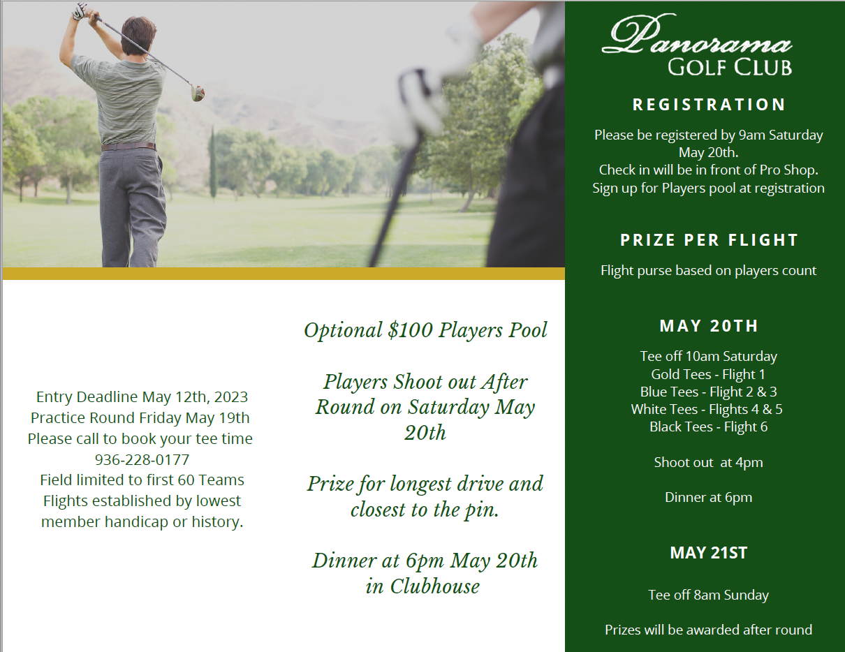 Tournaments Panorama Golf Club